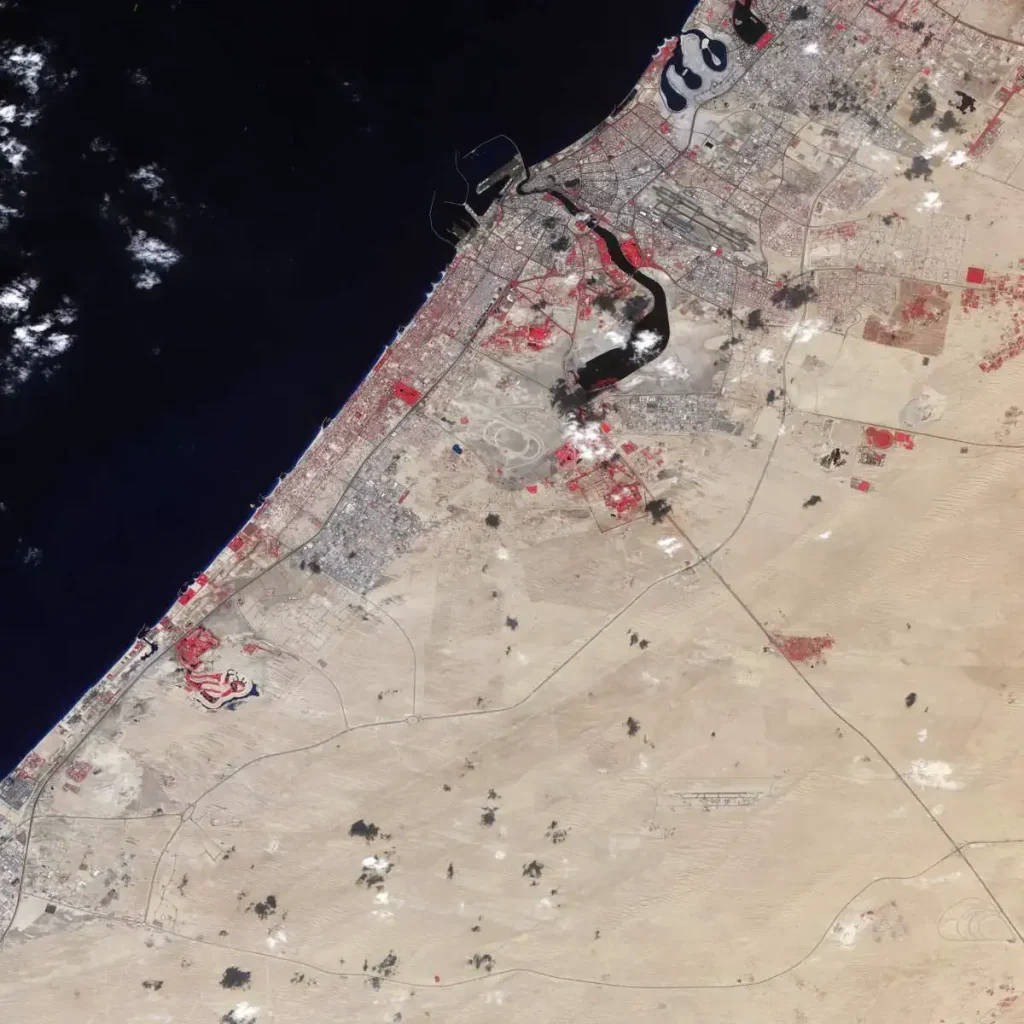 Changing Earth: Dubai from space, November 11, 2000