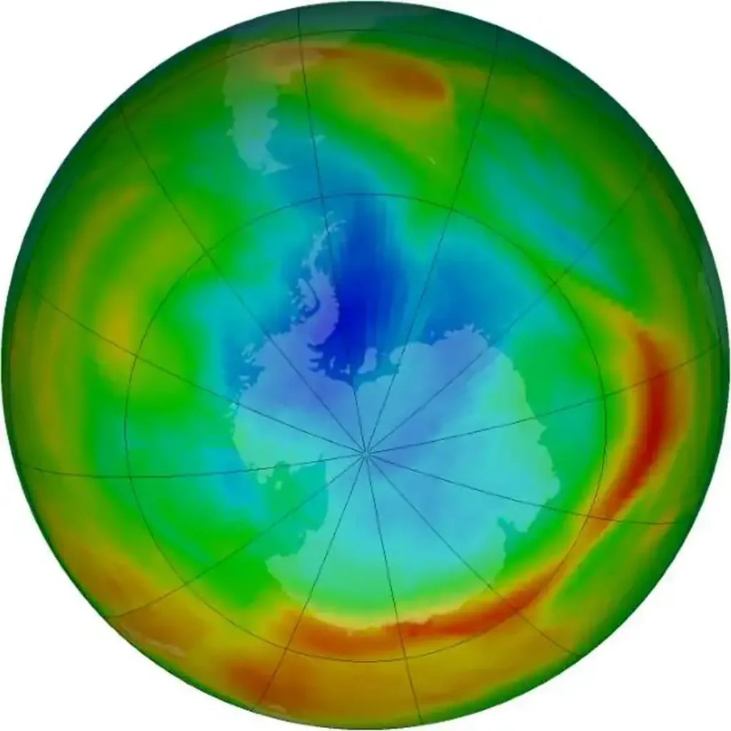 Changing Earth: The Ozone Hole over the South Pole, September 17, 1979.
