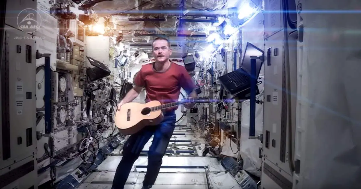 Why do astronauts float in space - Chris Hadfield - Space Oddity - International Space Station cover