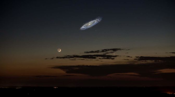 Andromeda's actual size if it was brighter
