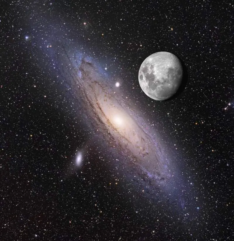 Andromeda and the Moon