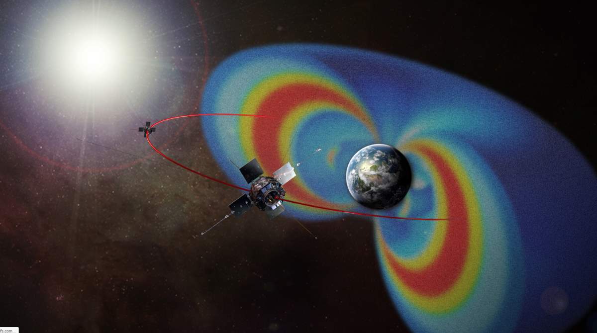 NASA Detects a Human-Made Barrier Surrounding Earth - Van Allen Probes - artist's conception