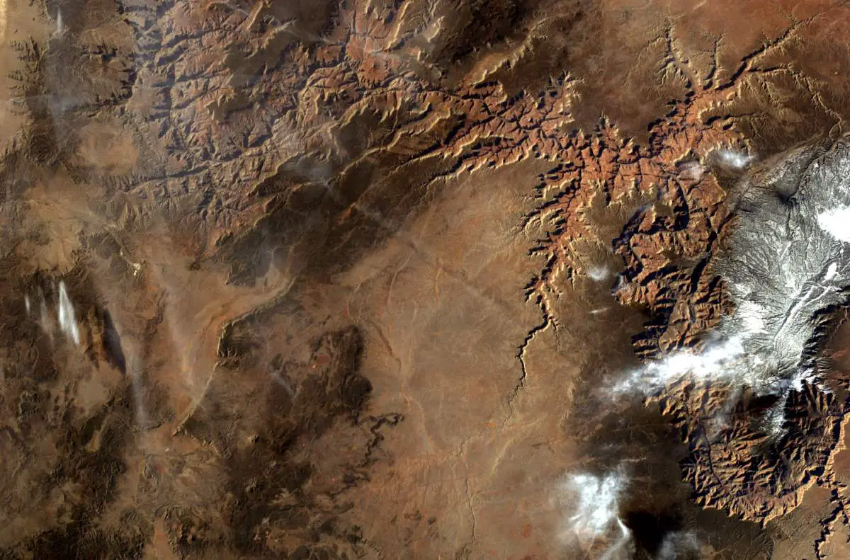 Top 10 Most Beautiful Earth Photos Taken From the International Space Station in 2017: ISS EarthKAM EarthKAM Sees the Grand Canyon, April 3, 2017