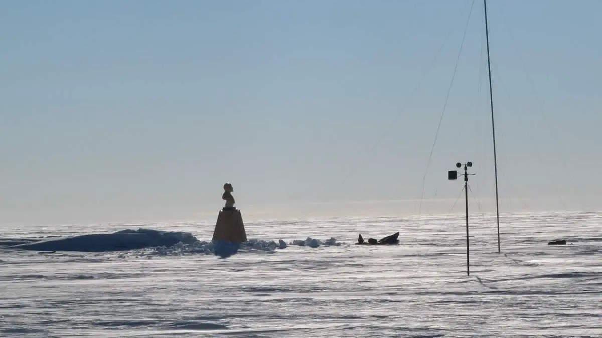 One of the most remote places on Earth - The South Pole of Inaccessibility. A bust of Lenin stands there.