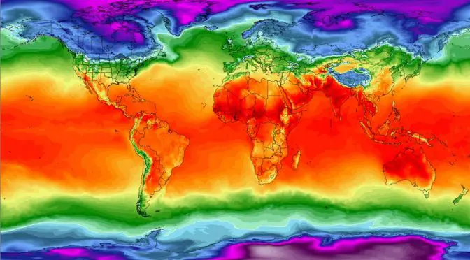 Global Average Temperature Map Shows Australia Is Literally On