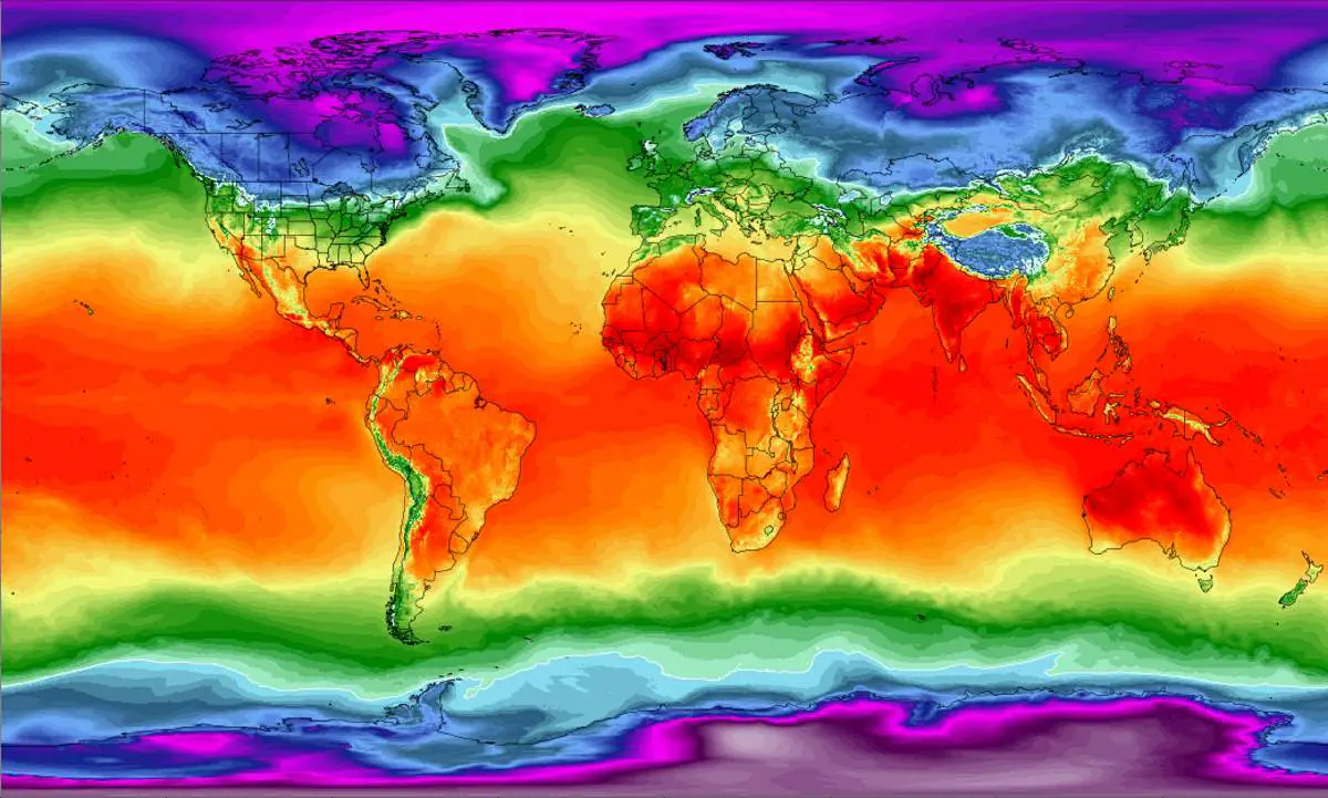 Climate Reanalyzer World Temperature Map 