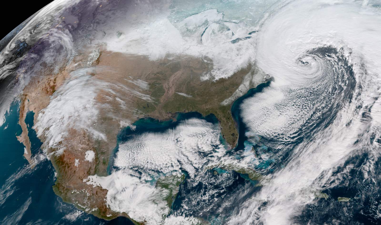 Historic Bomb Cyclone from Space