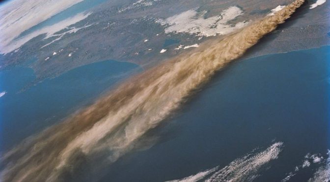 Kliuchevskoi Volcano, 1994. NASA image (sts068-218-007)