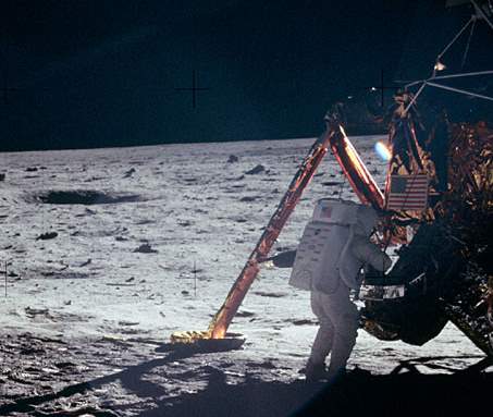 Neil Armstrong on the Moon - Our Planet