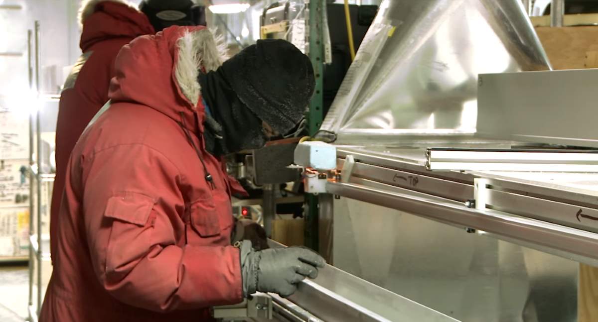 National Ice Core Laboratory Stores Valuable Ancient Ice: Scientists working in the National Ice Core Laboratory