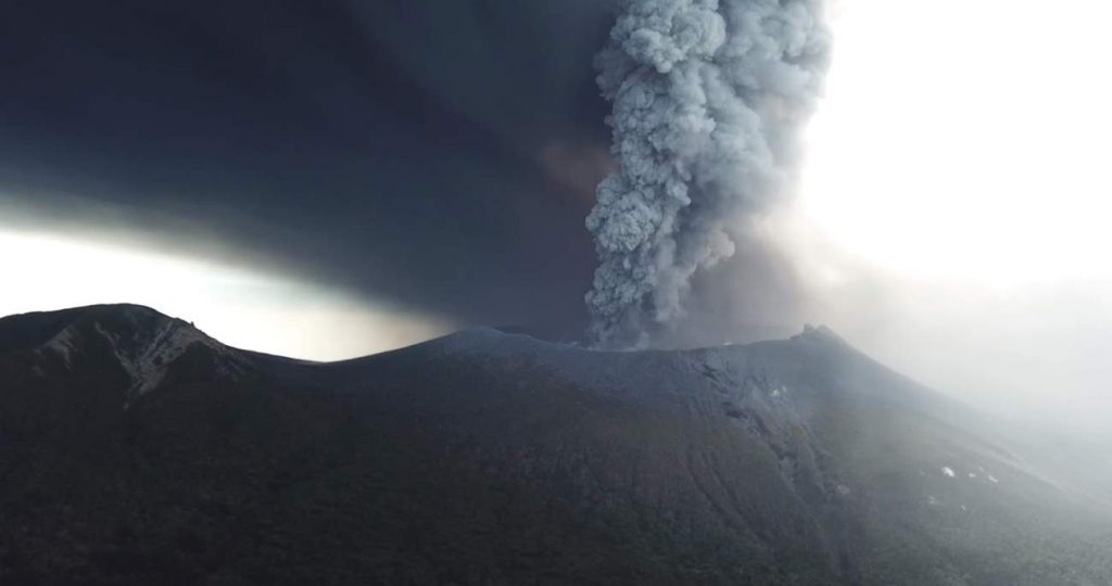 Shinmoedake volcano 2017 eruption