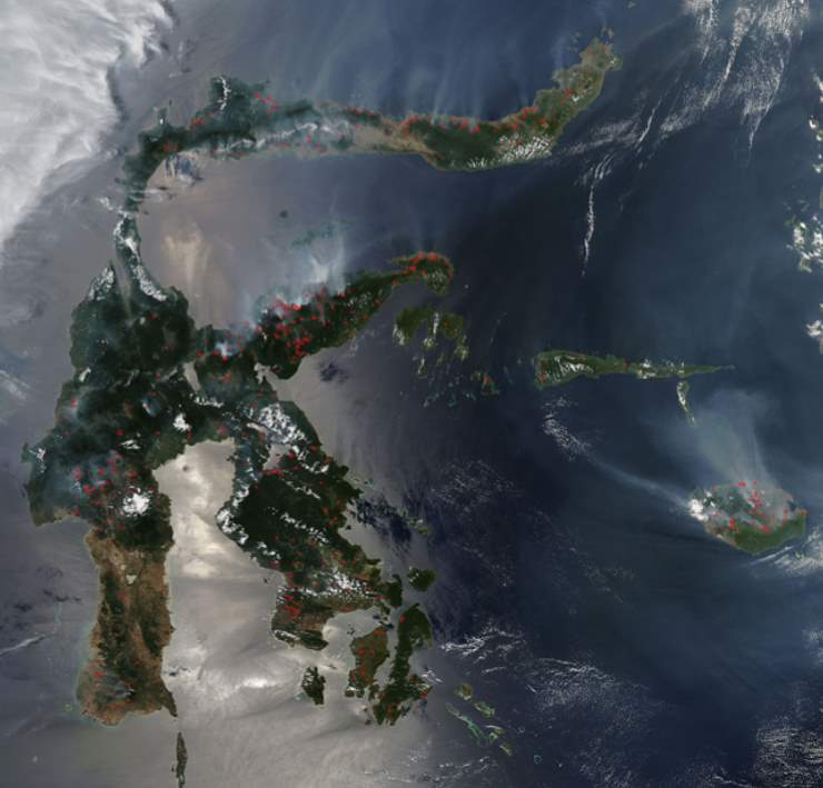 Largest Islands on Earth: Sulawesi from space