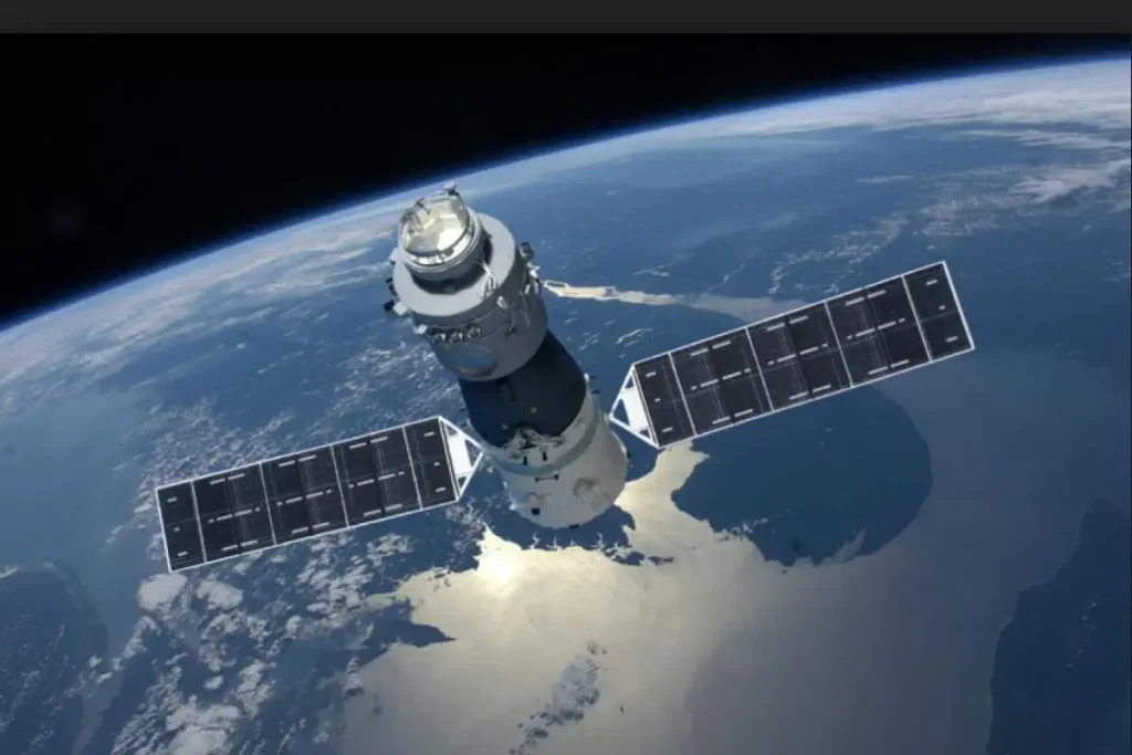Artist illustration of China Tiangong-1 space station