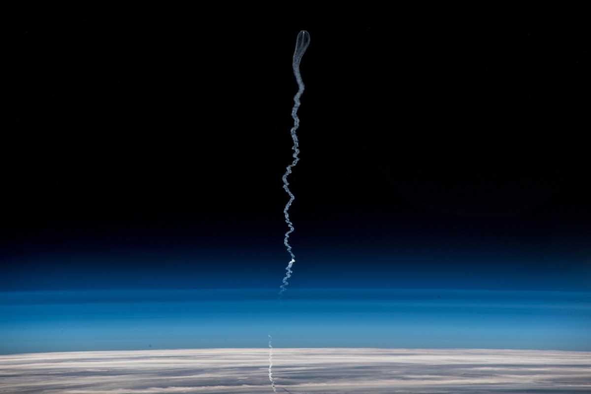 Soyuz MS-11 Launch from the ISS, December 3, 2018