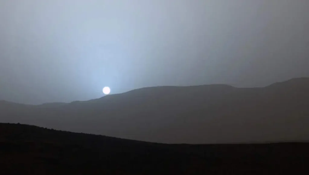 How the Sun would look like from Mars - Sunset on Mars