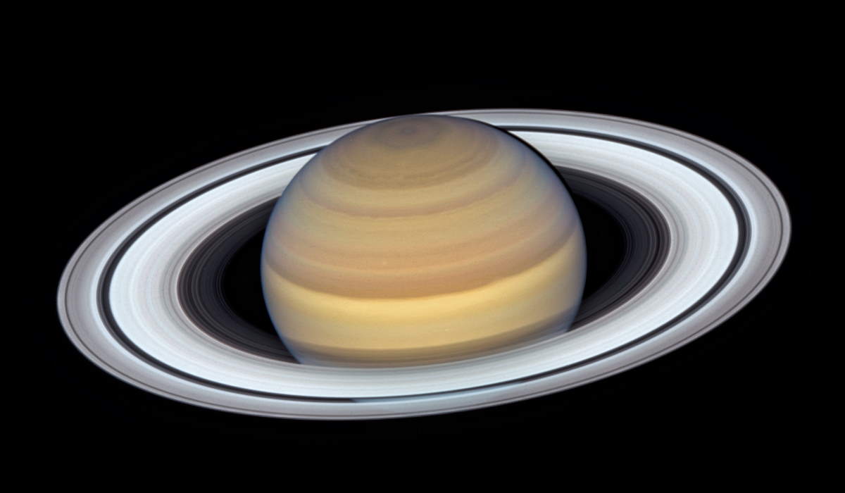 view of saturn through telescope