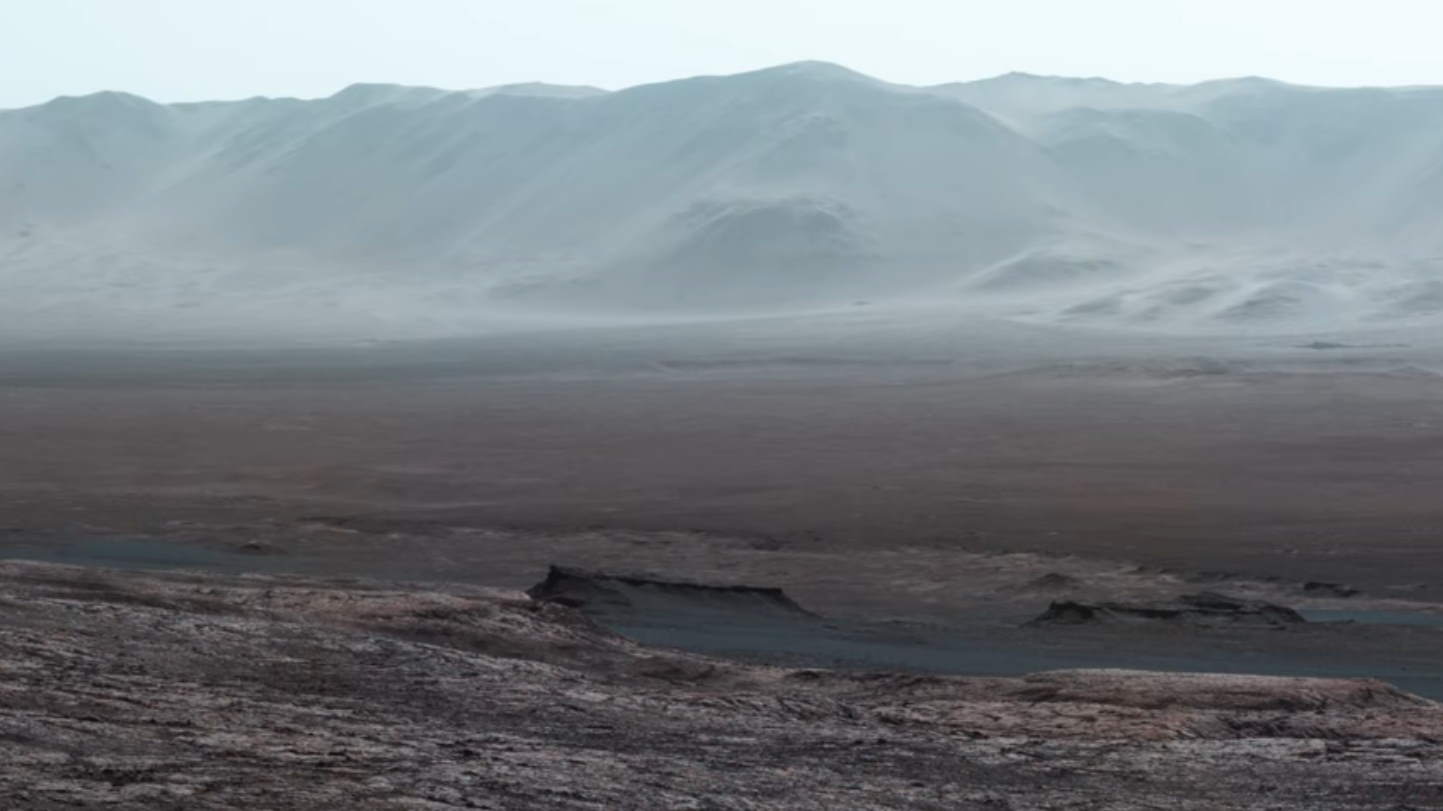 Gale crater by the Curiosity Rover
