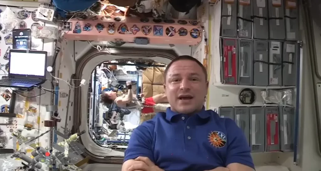 Exercising on the International Space Station
