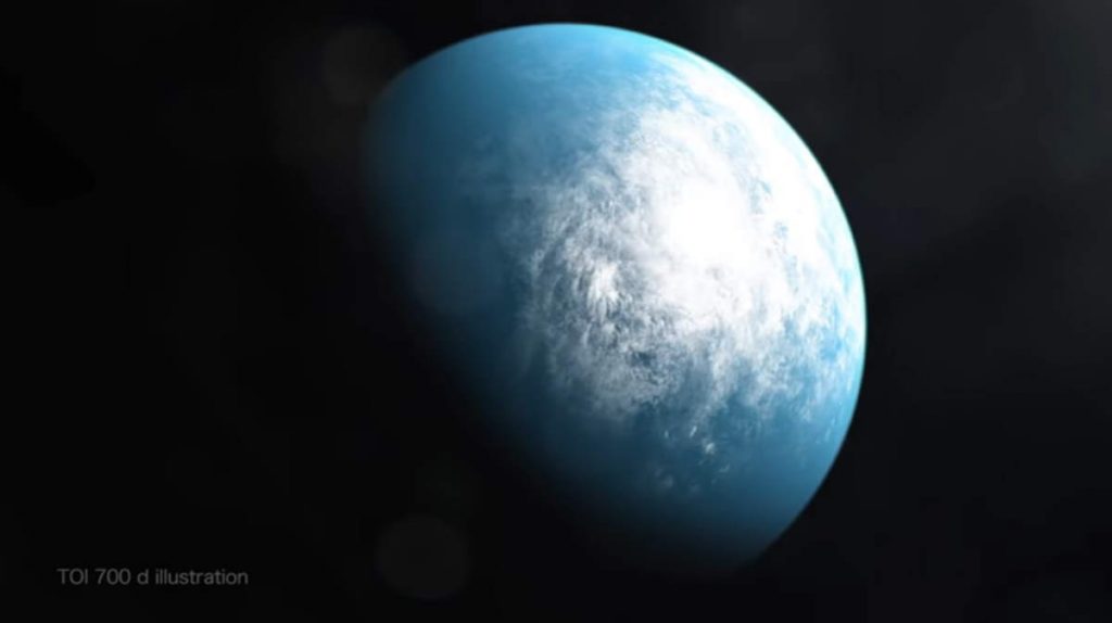 TESS first exoplanet discovery - TOI-700 d illustration by NASA
