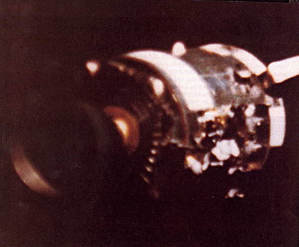 Apollo 13 damaged service module