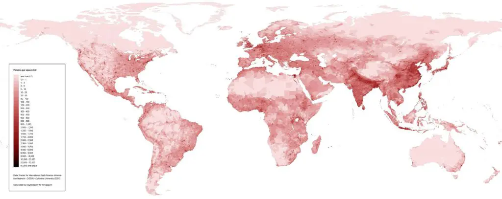 Will humans go extinct? Detailed Population Density of the World