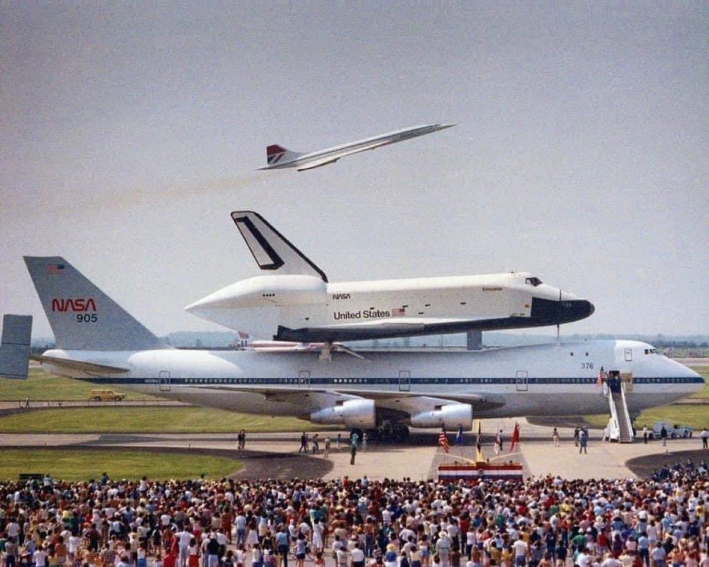 Space Shuttle, Boeing 747, and Concorde