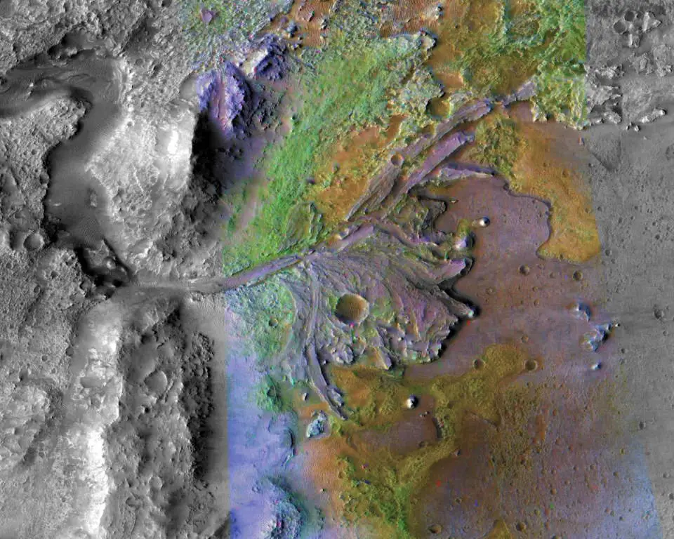 Jezero crater and delta, Mars