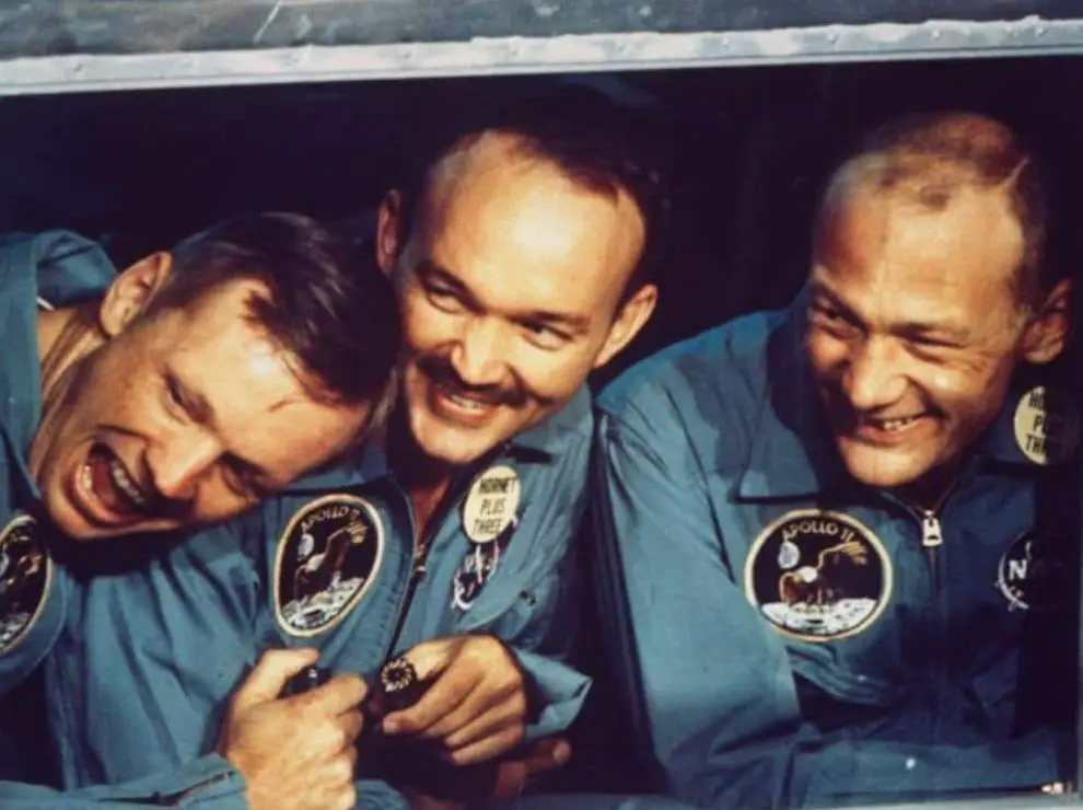 Neil Armstrong, Michael Collins, and Buzz Aldrin