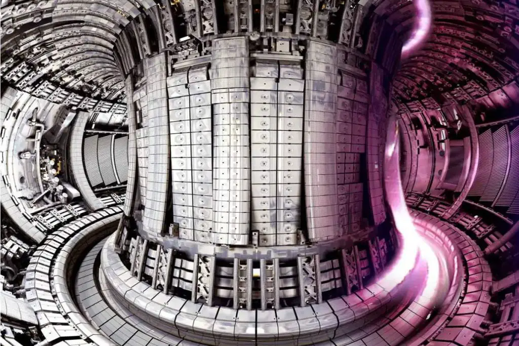Nuclear fusion: Internal view of the Joint European Torus (JET) tokamak