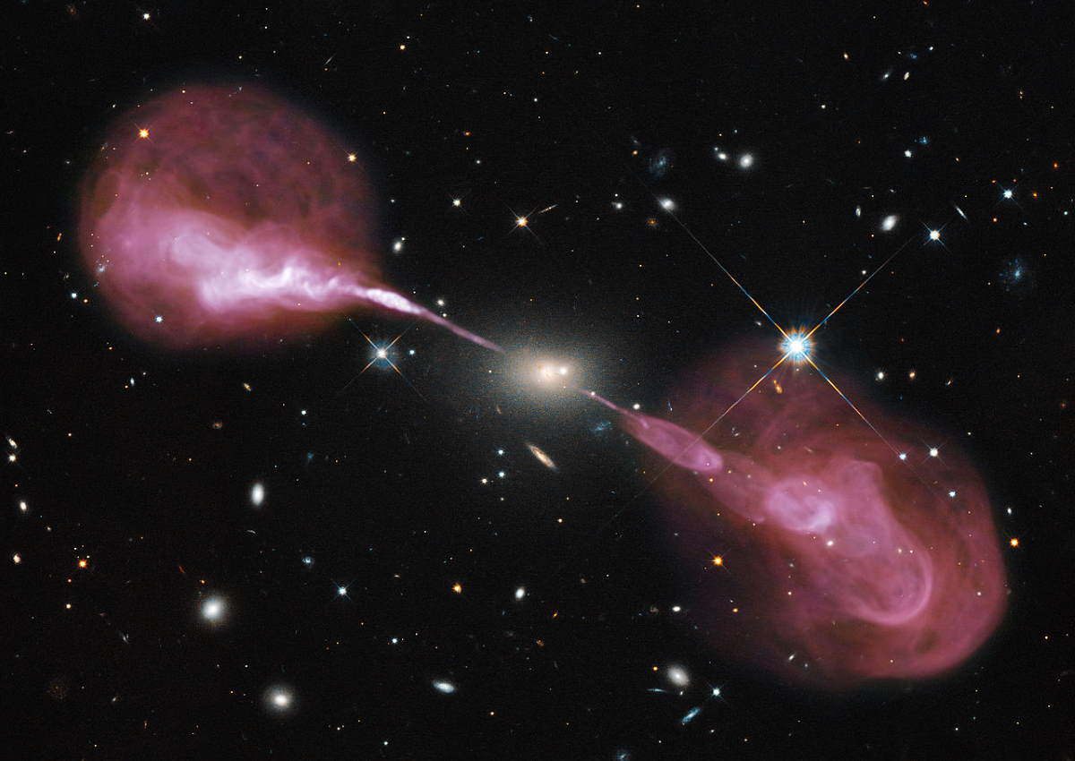 Intermediate black holes - where are they? An accreting supermassive black hole