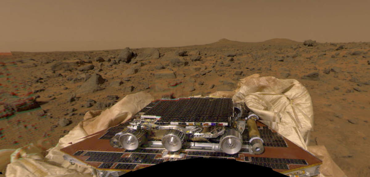 Mars Pathfinder, lander and and Sojourner rover
