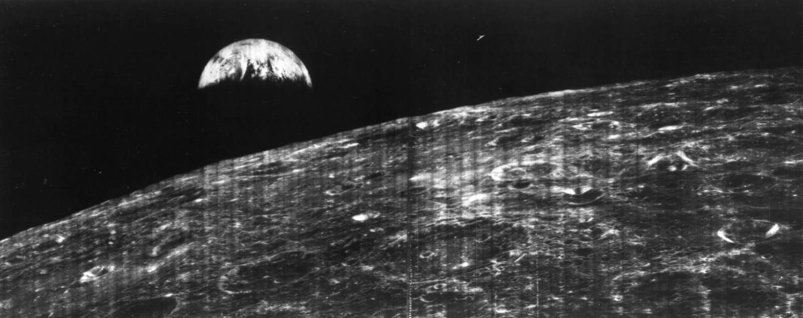 The first photograph of Earth from the Moon orbit