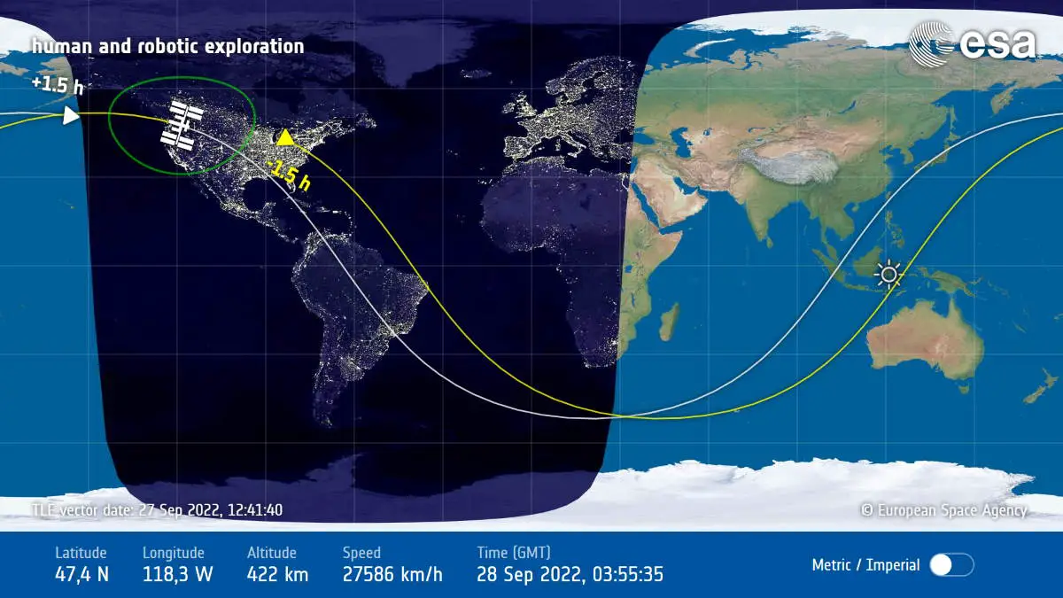 International Space Station Tracking Map